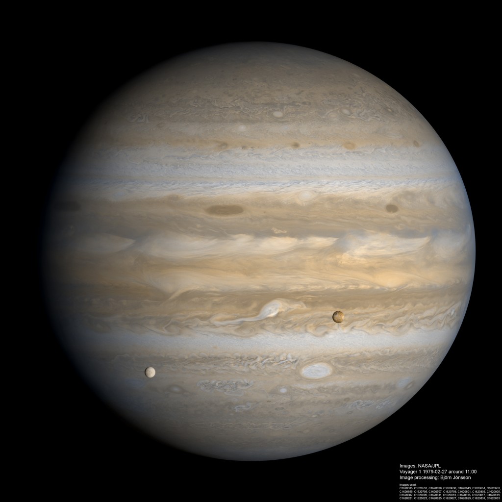 Jupiter avec transit de satellite.