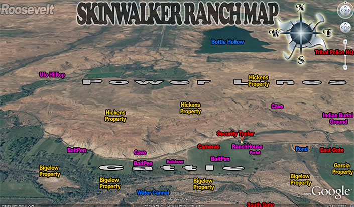 Carte du ranch Skinwalker